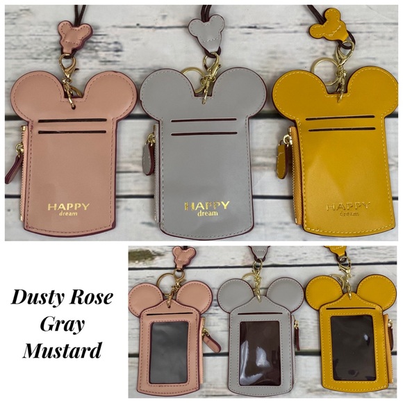 Mickey Mouse Lanyard Credit Card Holder Keychain - Picture 12 of 13